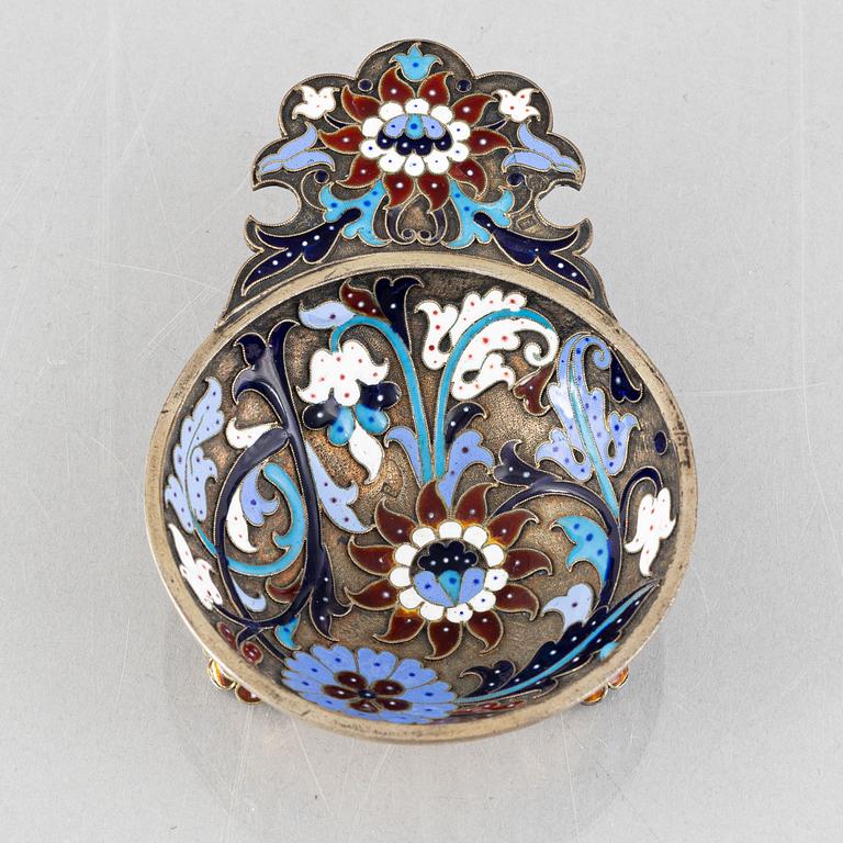 Kåsa, silver och emalj, Moskva, Ryssland 1891.