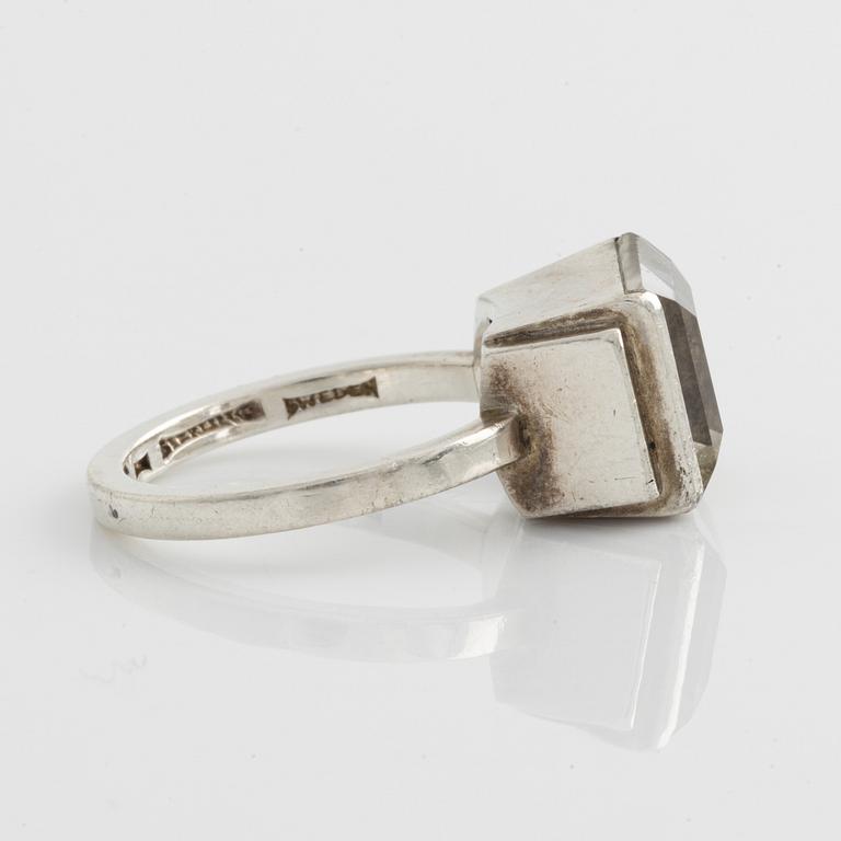 Wiwen Nilsson, ring, silver med bergkristall.