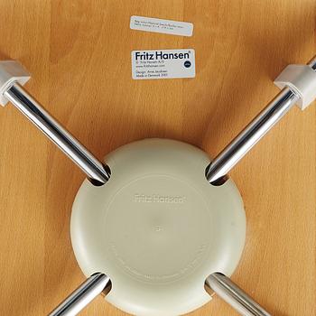 Arne Jacobsen, stolar, 6 st, "Sjuan", Fritz Hansen, Danmark.