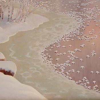 Gustaf Fjaestad, Winter landscape.