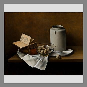 NADINE LUNDAHL, STILL LIFE WITH QUAIL EGGS.