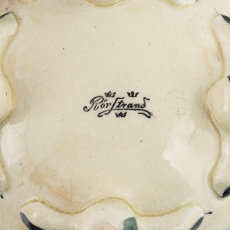 Ytterfoder 2 st, samt skål, flintgods, Rörstrand, 1900-talets första hälft.