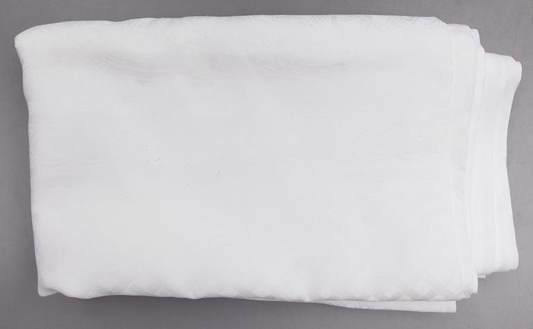 DUK, linnedamast, 1900-tal. Ca 180 x 420 cm.