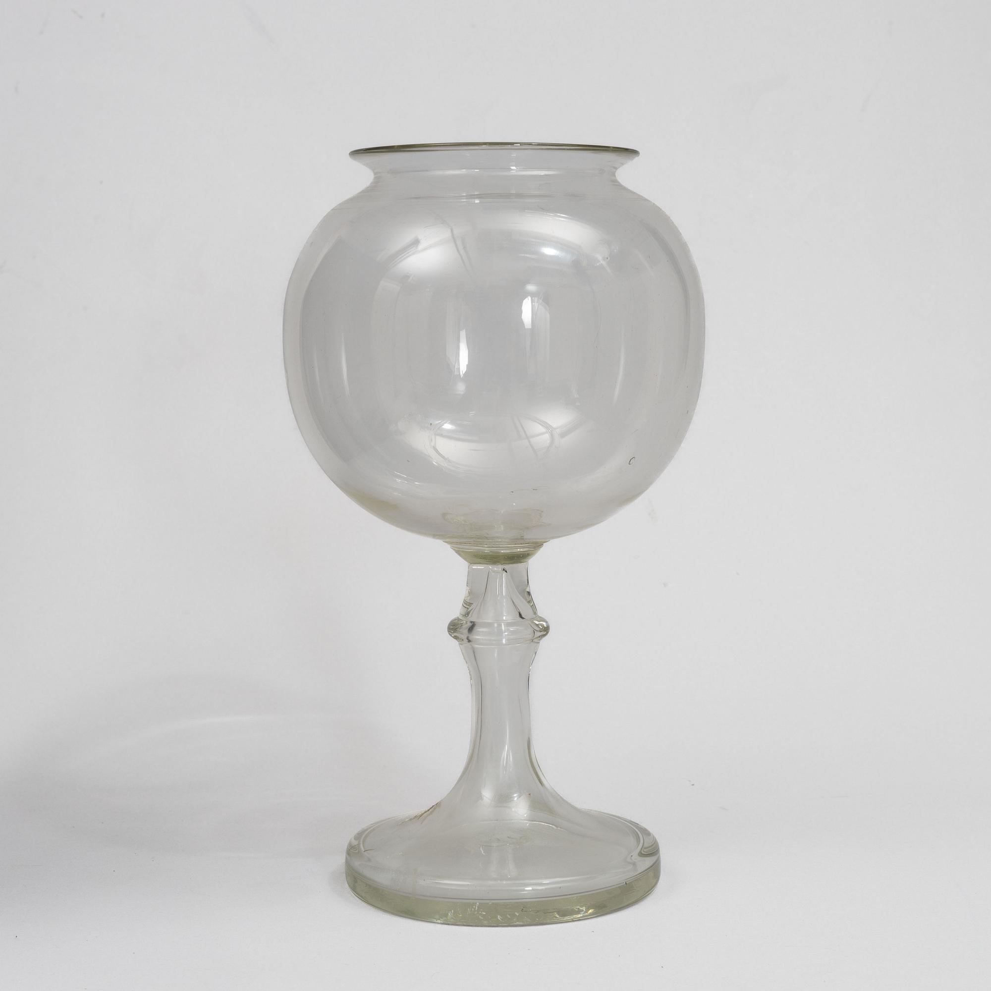 A glass fish-bowl, Sweden, 19th century.
