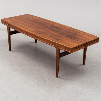 A 1960s rosewood and rosewood veneer coffee table by Johannes Andersen.