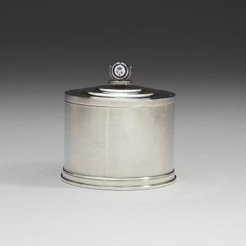 An Atelier Borgila sterling lidded jar, Stockholm 1936.