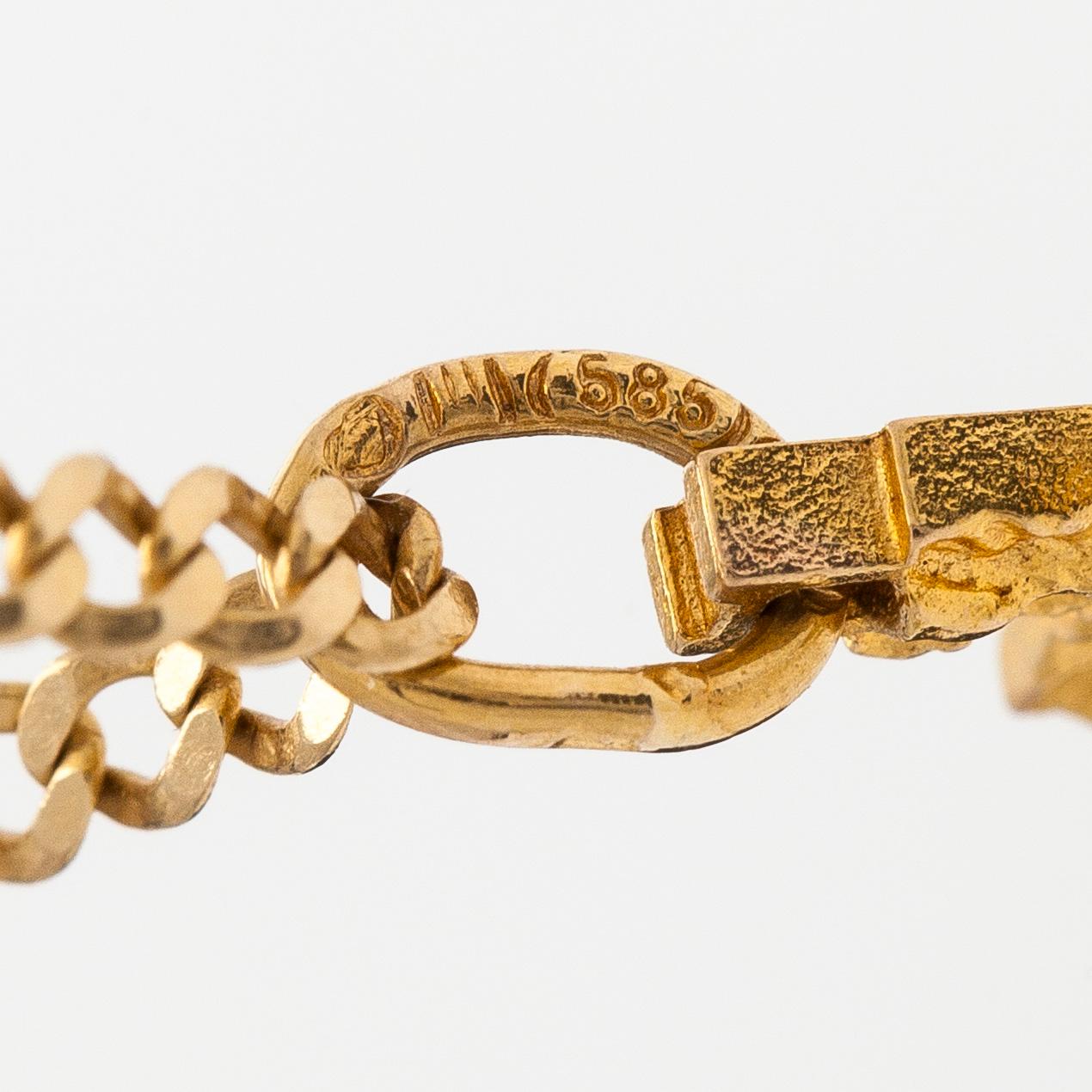 Björn Weckström, Hänge "Lilla korset", 14K guld, Lapponia 1979, samt kedja 14K guld.