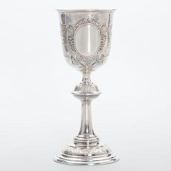 POKAL, Köpenhamn, kontrollör Simon Groth, 1891 (?), silver, vikt ca 240 g.