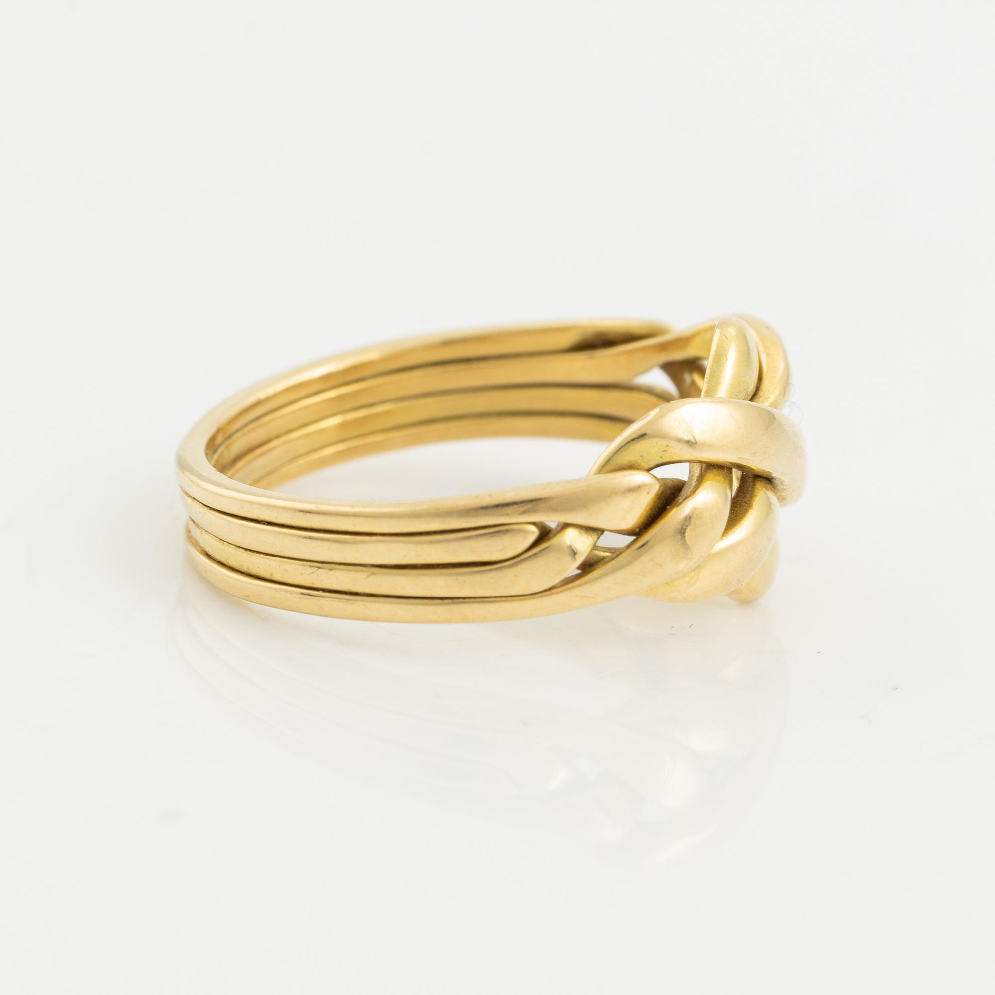 Ring 18K gold, Uno A Erre, Italy.