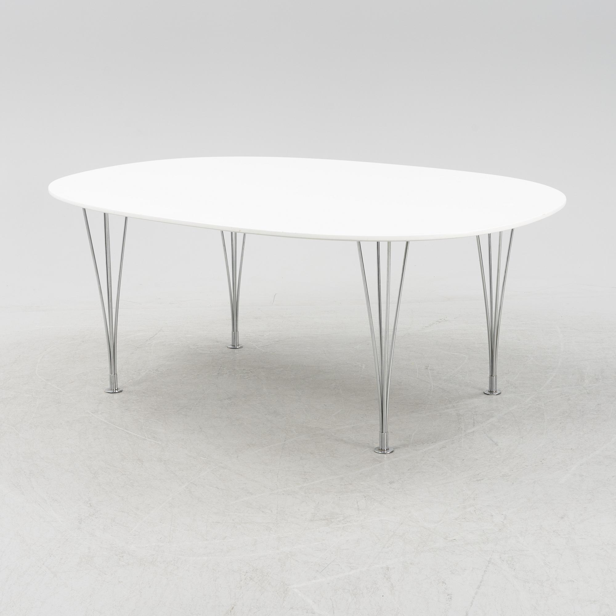 Piet Hein & Bruno Mathsson, bord, "Superelips" Fritz Hansen, Danmark.