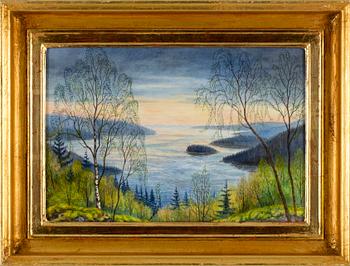 PER JULIUS, akvarell, signerad.