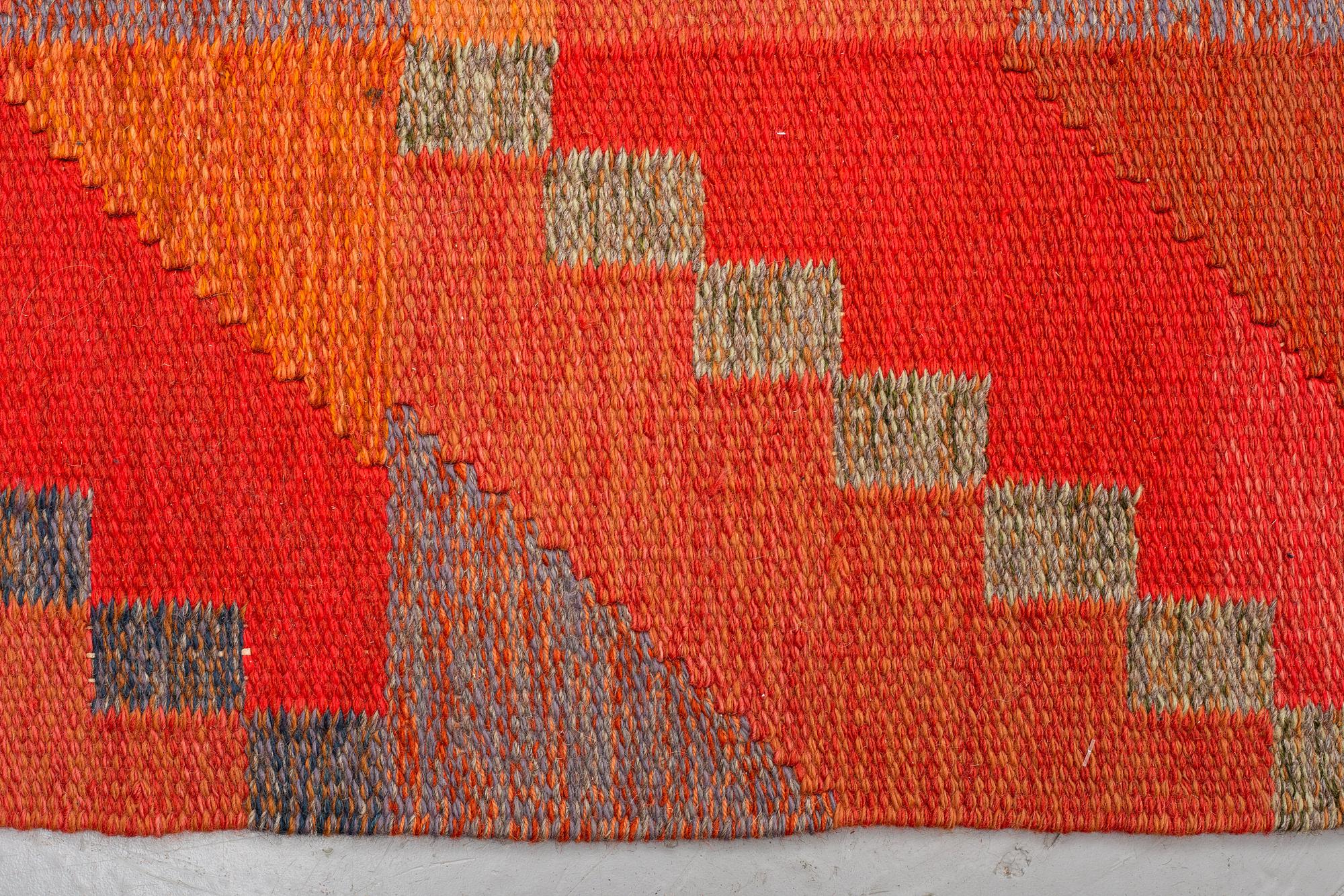 Brita Grahn, a carpet, flat weave, ca 354,5 x 277 cm, signed Brita Grahn.