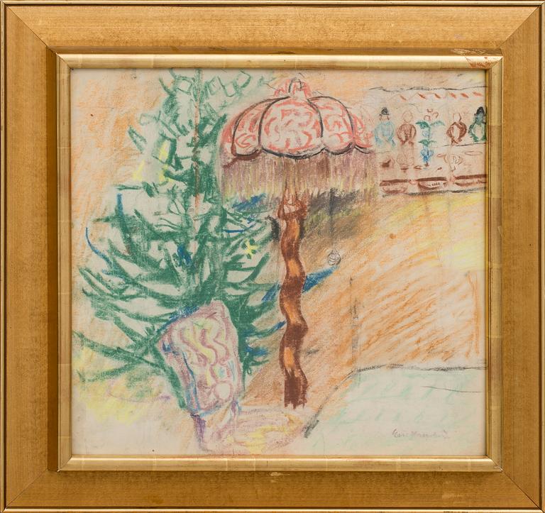 ERIC HALLSTRÖM, pastel, signed,