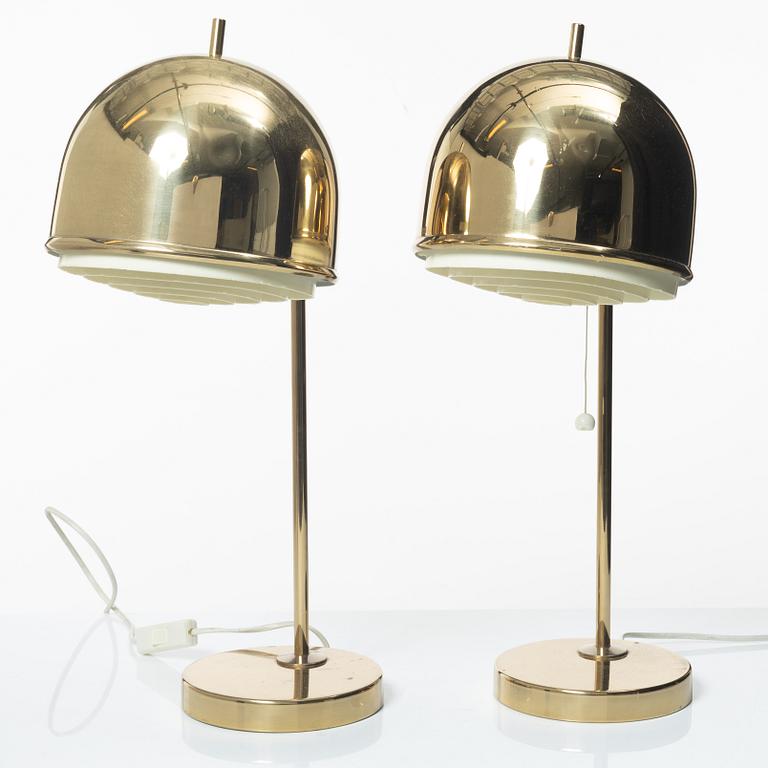 Eje Ahlgren, bordslampor, ett par, modell "B-075", Bergboms, Malmö, 1960-70-tal.