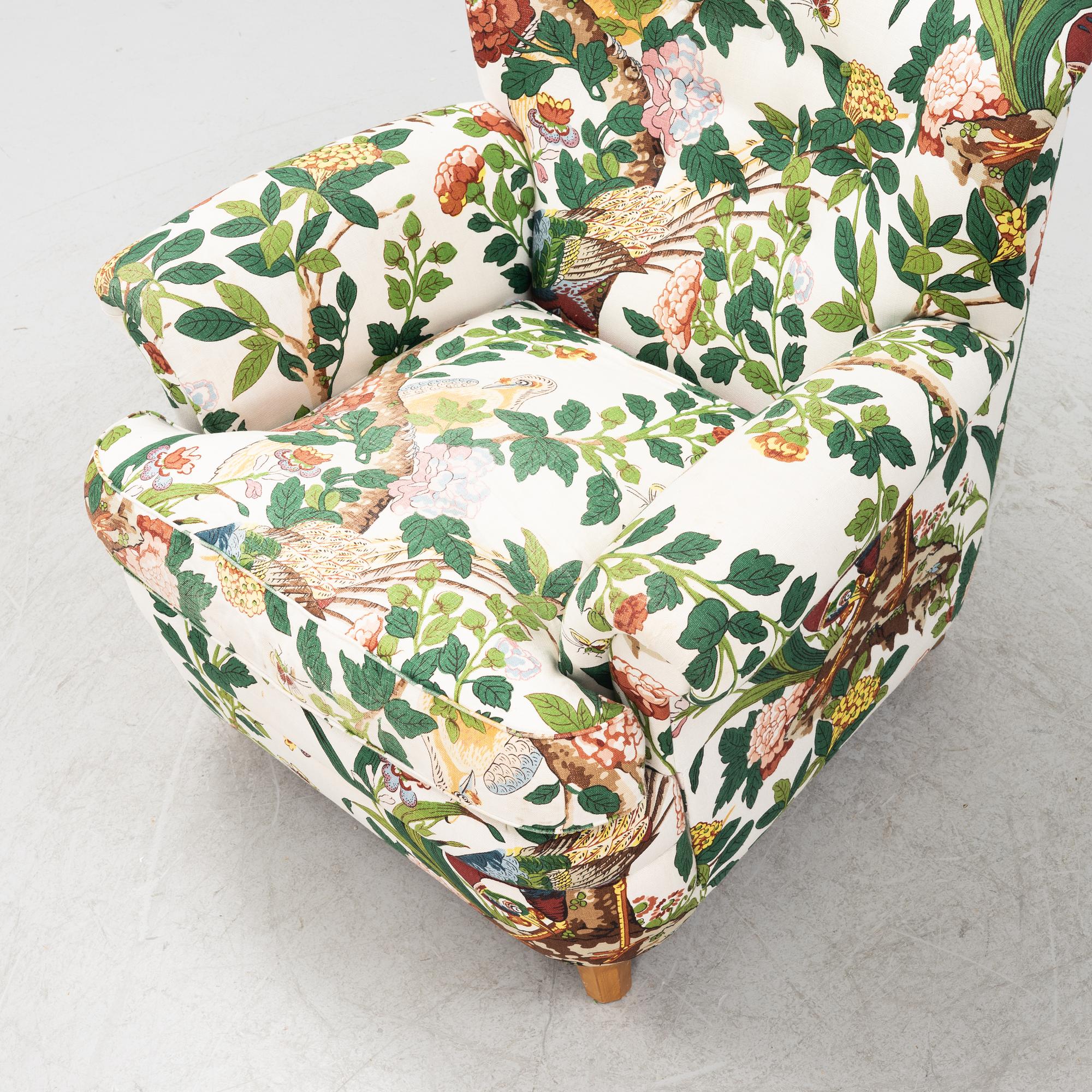 Josef Frank, a model 568 easy chair, Firma Svenskt Tenn.