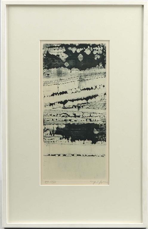 GRAFIK, 4 etsningar ur mappen "La Mysticité Charneille de René Crevel, 1976", sign och numr XIV/XLV.