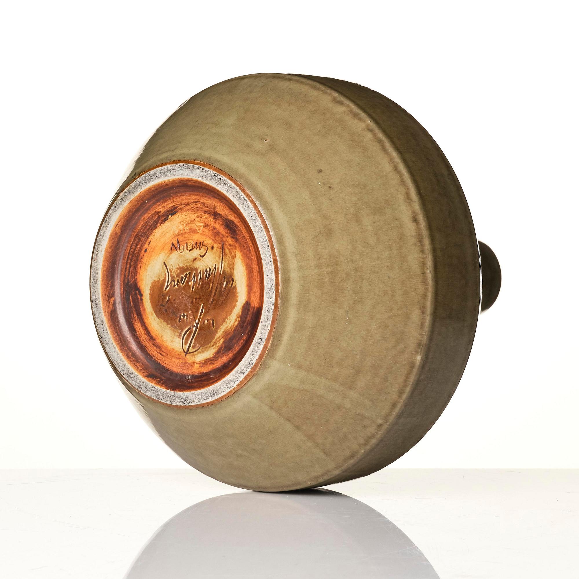 Carl-Harry Stålhane, a unique stoneware vase, Rörstrand, probably 1956.