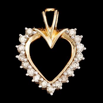 HÄNGE, 14 k guld, briljantslipade diamanter tot ca 0.50 ct.