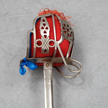 A Regulation Basket hilted broadsword for Highland officers, with scabbard, late 20th Century.