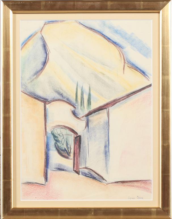 AGNES CLEVE, pastell, signerad.