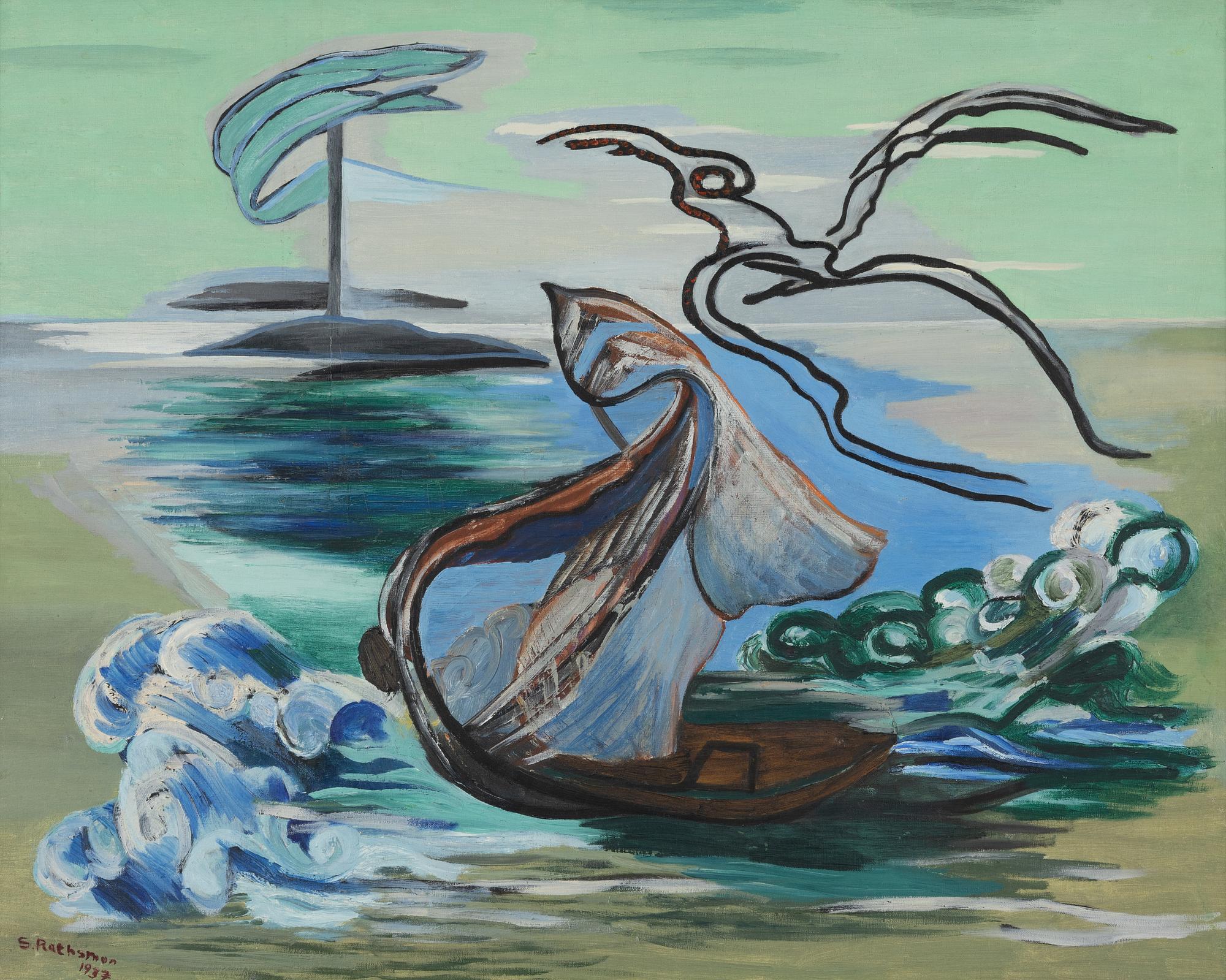 Siri Rathsman, oil on canvas, signed and dated 1937.