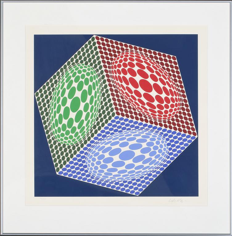 VICTOR VASARELY, litografi, signerad och numrerad 136/250.