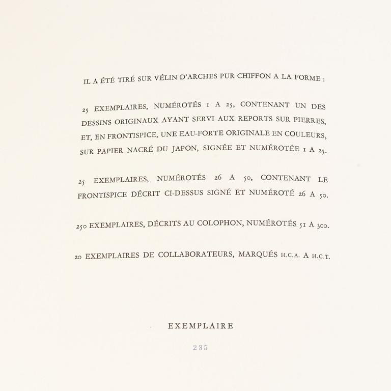 Max Ernst, bok med 2 färgetsningar signerade med blyerts. Samt 26 offsetlitografier.