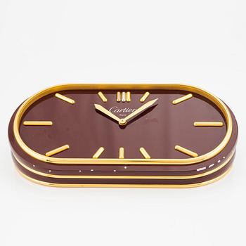 Cartier, desk/wall clock, 31 x 16 x 9 cm.