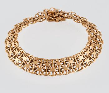 ARMLÄNK, 18K guld, ÄSA, Stockholm, 1963. Vikt 22.9 gram.