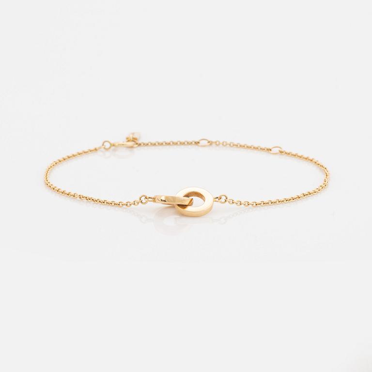 Efva Attling, armband, "You & Me Bracelet Gold" 18K guld med briljantslipade diamanter.