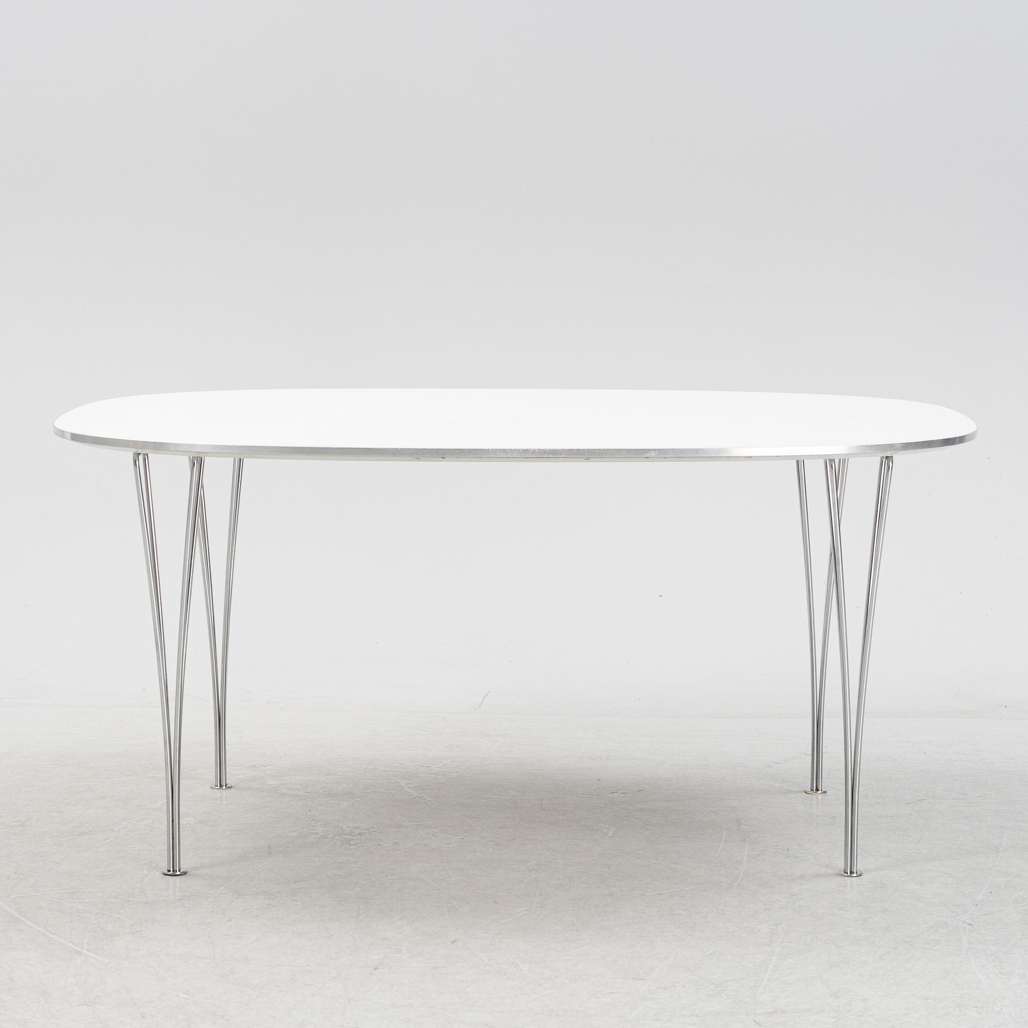 Bruno Mathsson & Piet Hein, matbord, "Superellips", Fritz Hansen, Danmark 1970-tal.