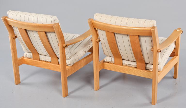 FÅTÖLJER, ett par, Cado, Danmark, tillskriven David Lewis och Gunnar Graversen, 1960-tal.