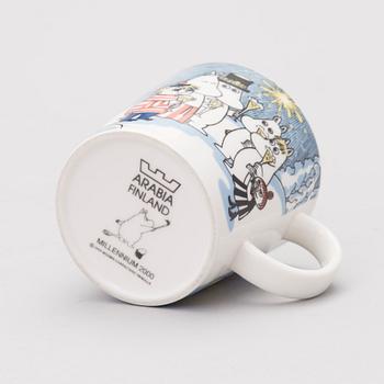 A Moomin 'Millenium' porcelain mug, Arabia, Finland, 1999-2000.