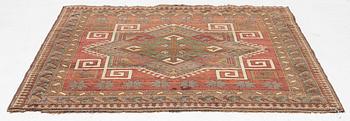 A Kazak rug, semi-antique, c. 137 x 148 cm.