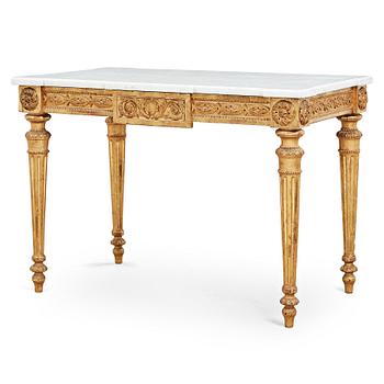 13. A Gustavian late 18th century console table.