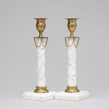 A pair of Gustavian-style candlesticks, 20th ct.