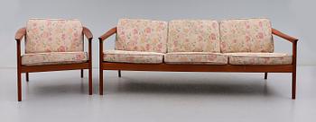 SOFFA SAMT FÅTÖLJ, Folke Ohlsson, Bodafors, 1900-talets andra hälft.