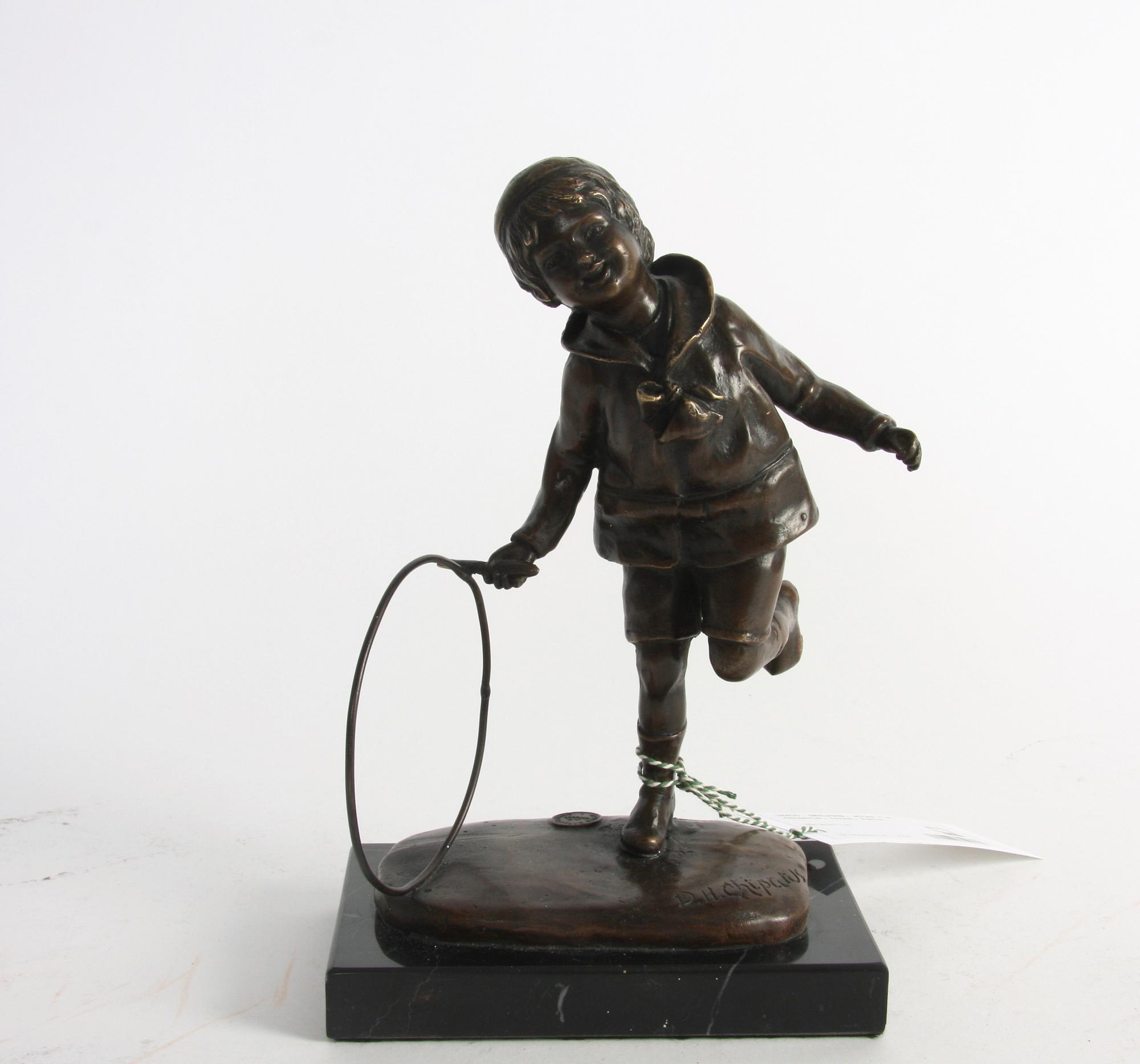 SKULPTUR, efter C.H Chiparus, brons, Paris.