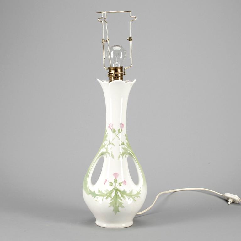 BORDSLAMPA, Porslin, jugend, Rörstrand, 1900-talets första hälft.