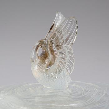 HANDSPEGEL, glas, sannolikt Frankrike, 1900-talets första hälft.