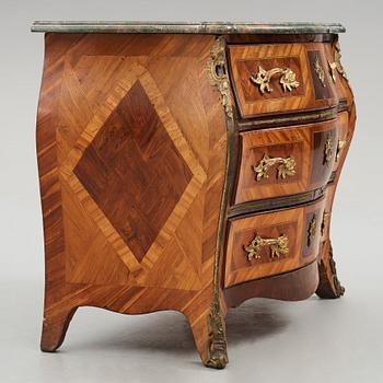 A Swedish Rococo 18th century commode presumably by Gustaf Foltiern (master in Stockholm 1771-1804).