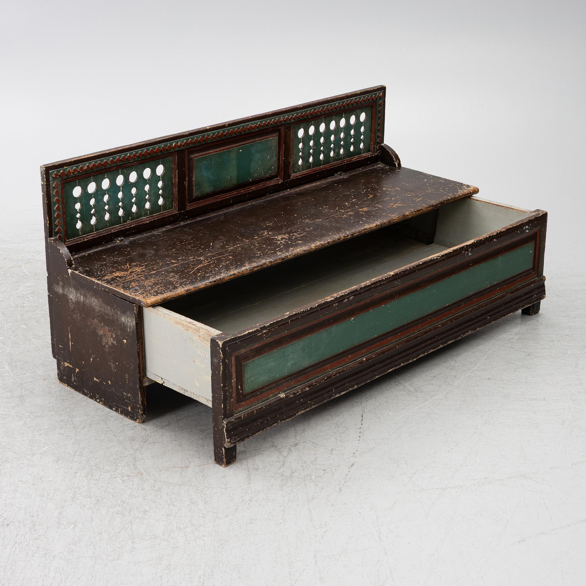 Fållbänk, allmoge, 1800-tal.