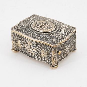 A silver music box, Germany, first half of the 20th century.