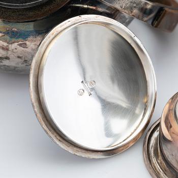 Fritz Hingelberg, Aarhus Denmark, tea service sterling three pieces.