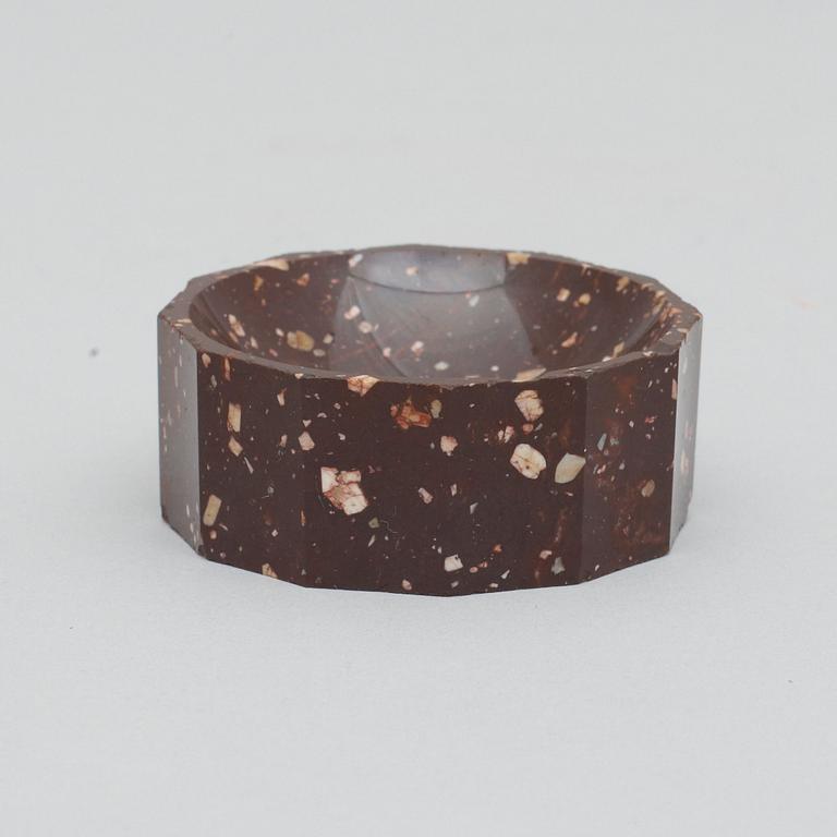 A Swedish early 19th century porphyry salt.