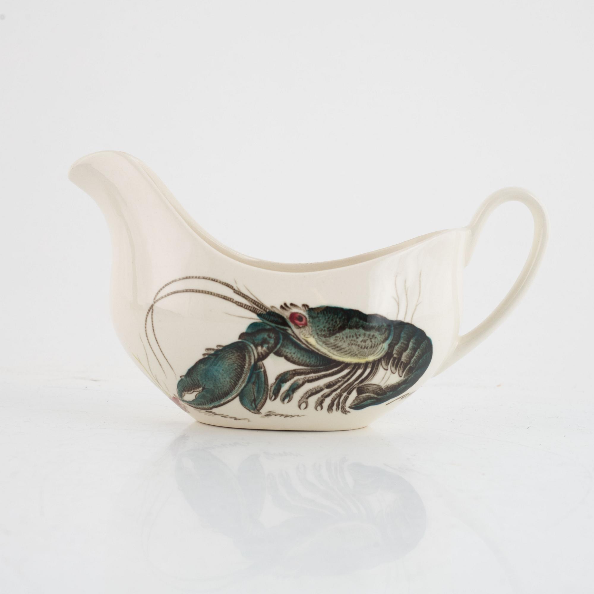 Fiskservis, 20 delar, flintgods, "Fish", Johnson Bros, England.