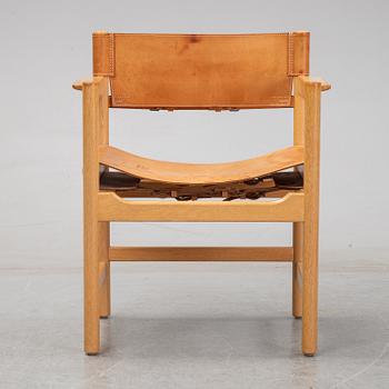 Børge Mogensen, an oak and natural leather armchair, "Öresund", Karl Andersson & Söner.