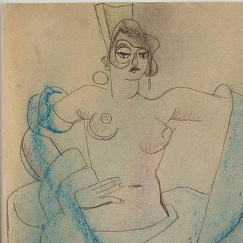 Le Corbusier (Charles-Édouard Jeanneret), Modèle au voile bleu.