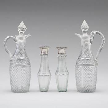 A Swedish late 18th century cruet-set, mark of Pehr Zethelius, Stockholm 1799.