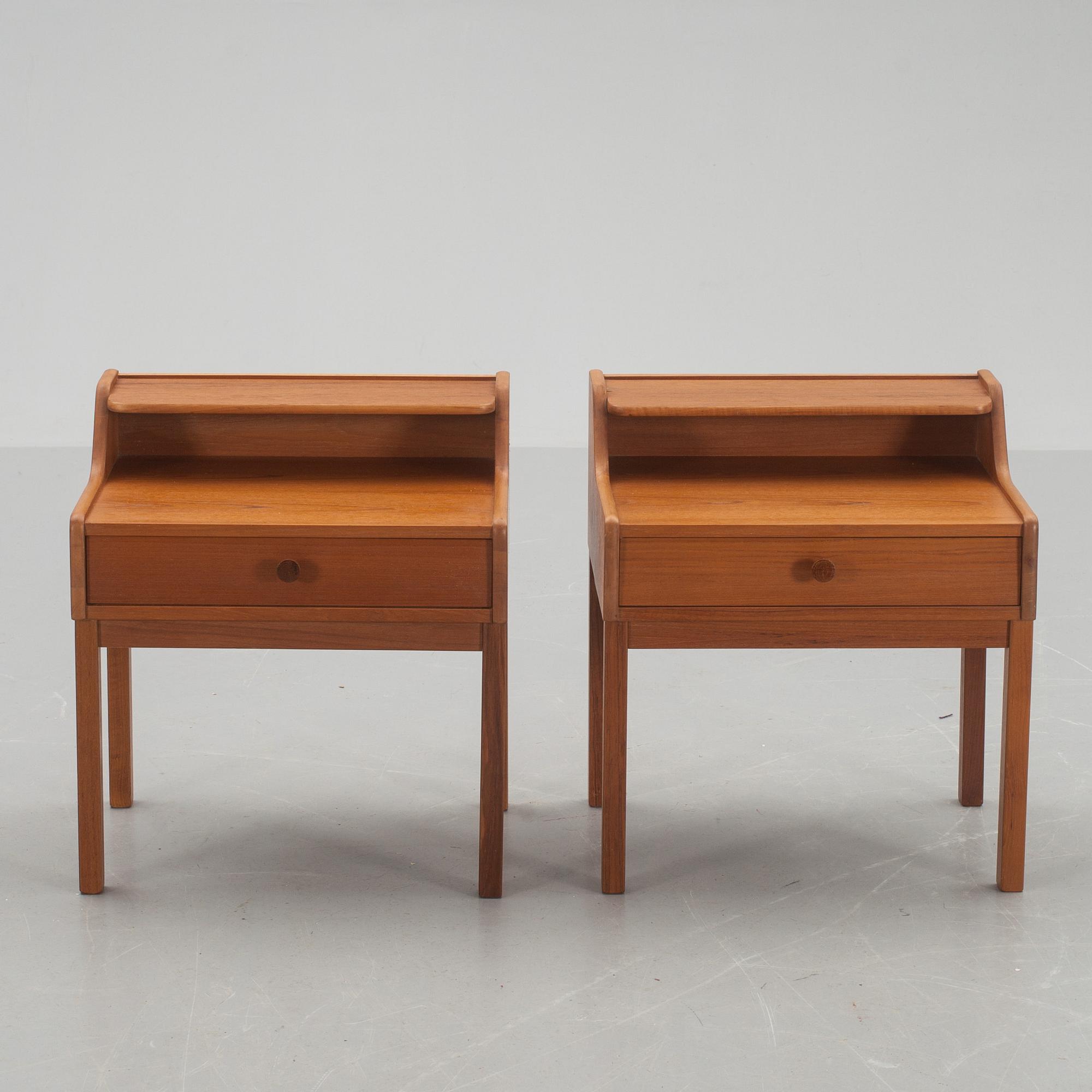 SÄNGBORD, ett par, teak, 1950/60-tal.